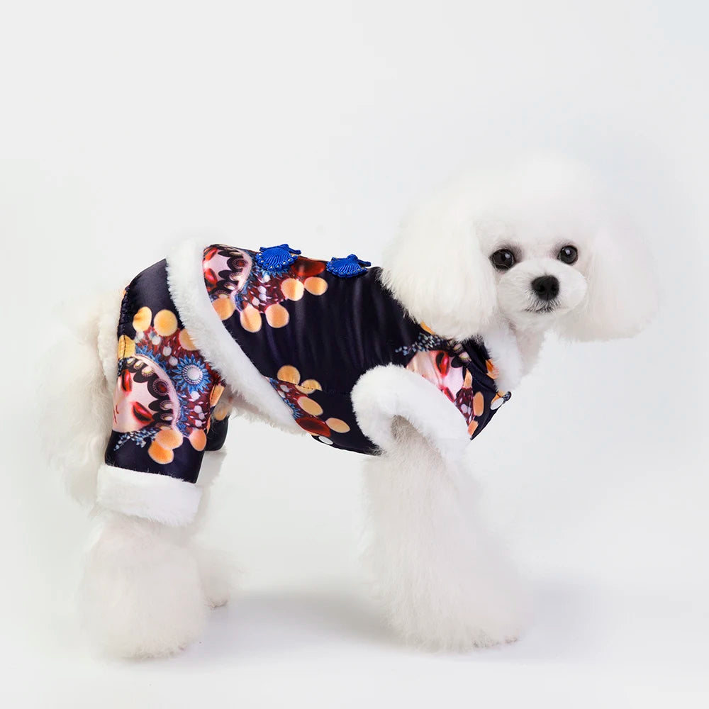 Russia Winter Warm Pet Dog Clothes Hooded Thicken Cotton Puppy Dogs Coat Jackets For Chihuahua Dogs Clothing Jumpsuit Products