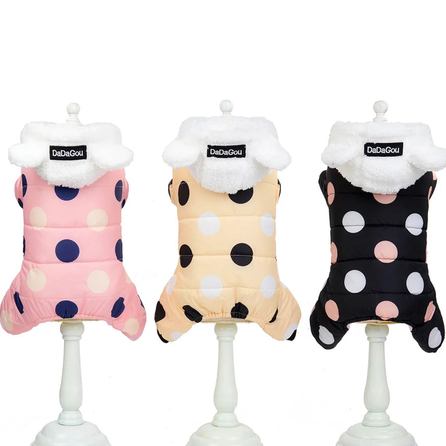 Russia Winter Warm Pet Dog Clothes Hooded Thicken Cotton Puppy Dogs Coat Jackets For Chihuahua Dogs Clothing Jumpsuit Products