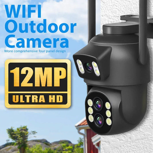 6MP WiFi Camera 12MP 10x Zoom Outdoor Night Vision CCTV Dual-screen WIFI Camera AI Automatically Security Protection Monitoring