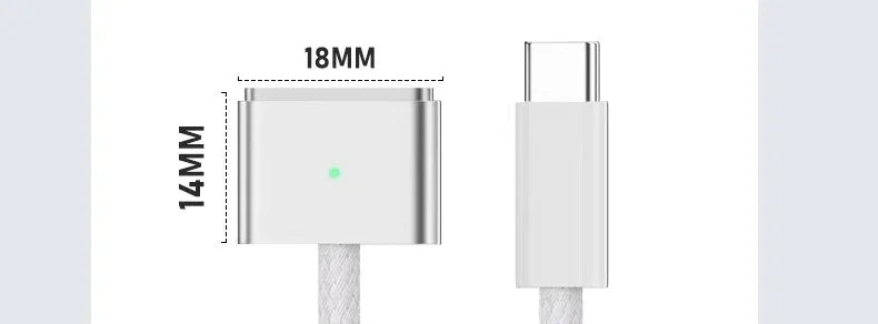 2M PD 3.1 Type C Fast Charge Magnetic Cable USB Type C to MagSafe3 140W For Macbook Pro 14 16 Air M2 Mac MagSafe 3 Charger Wire