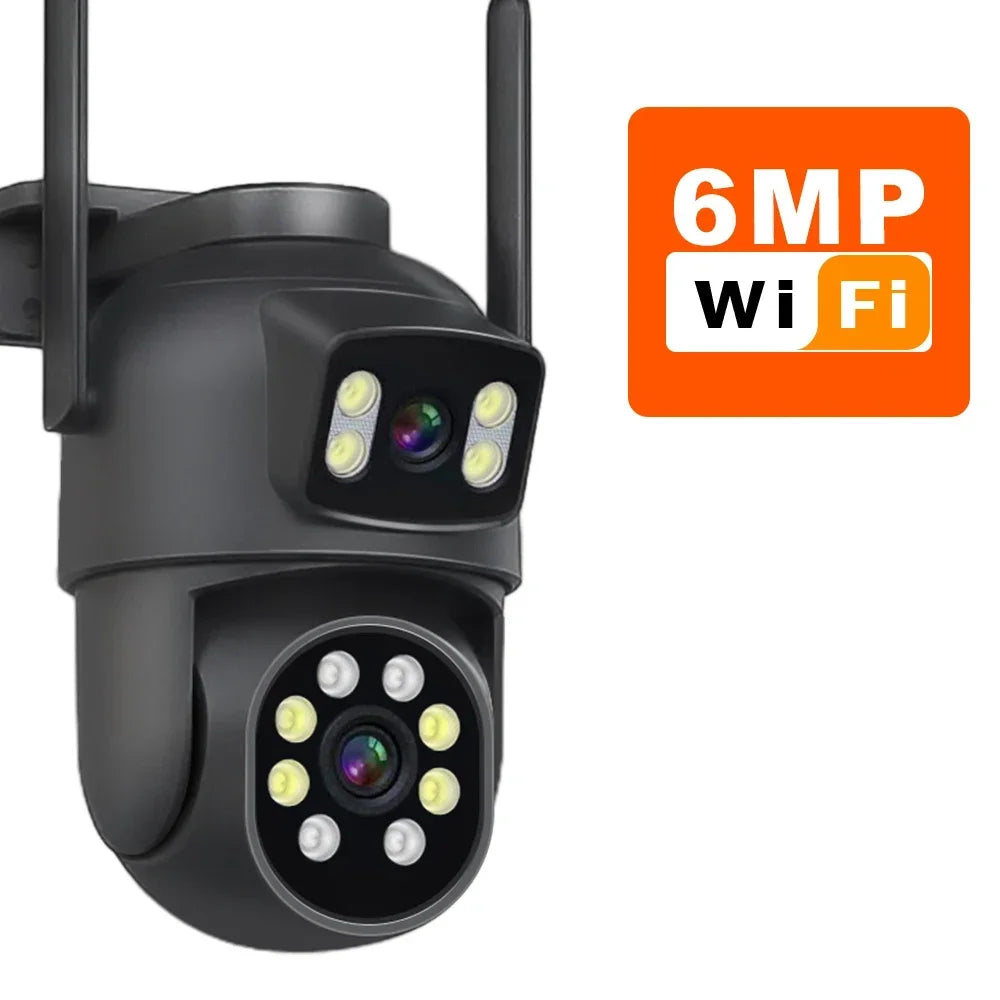 6MP WiFi Camera 12MP 10x Zoom Outdoor Night Vision CCTV Dual-screen WIFI Camera AI Automatically Security Protection Monitoring