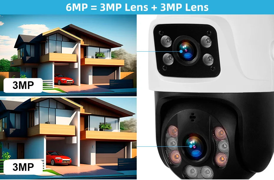 KERUI 6MP Full HD 8CH Wireless NVR Security WIFI IP Dual Lens System Kit Surveillance CCTV Audio Video Night Vision