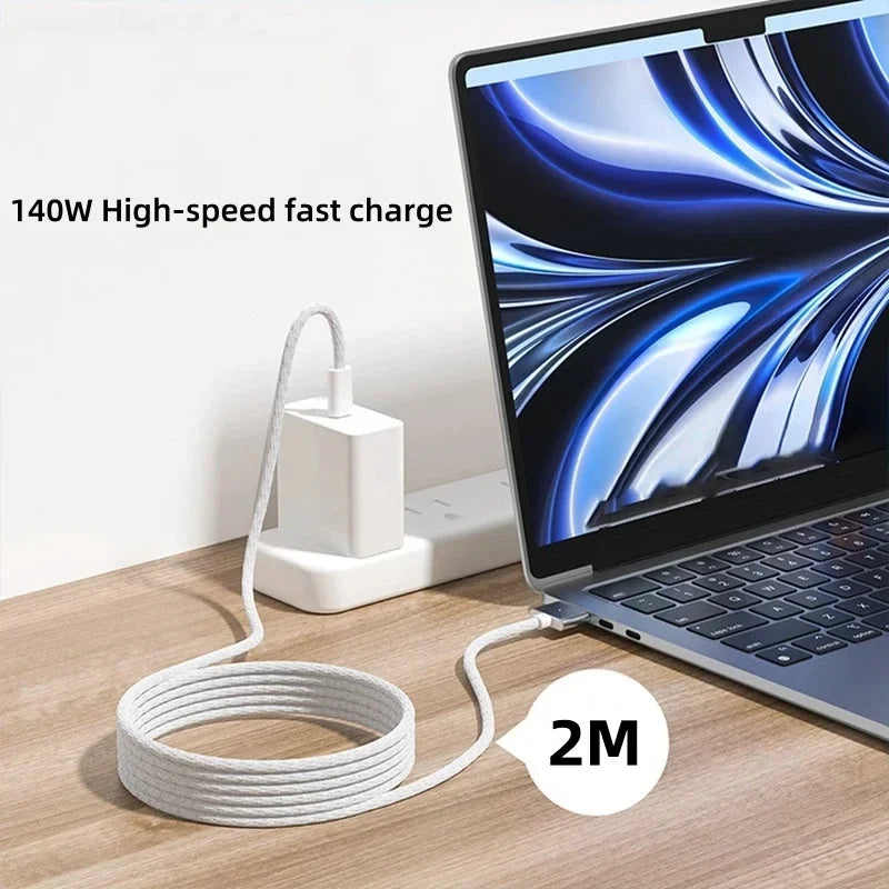 2M PD 3.1 Type C Fast Charge Magnetic Cable USB Type C to MagSafe3 140W For Macbook Pro 14 16 Air M2 Mac MagSafe 3 Charger Wire