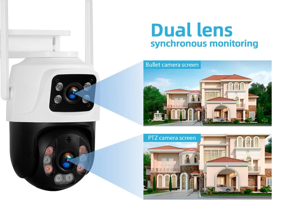 KERUI 6MP Full HD 8CH Wireless NVR Security WIFI IP Dual Lens System Kit Surveillance CCTV Audio Video Night Vision